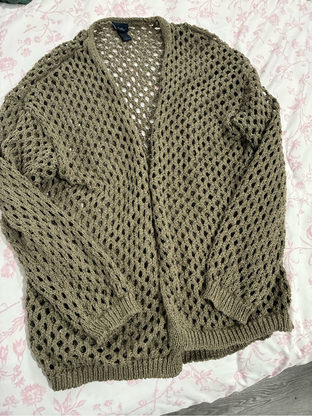 Daytrip Olive Open Knit Cardigan